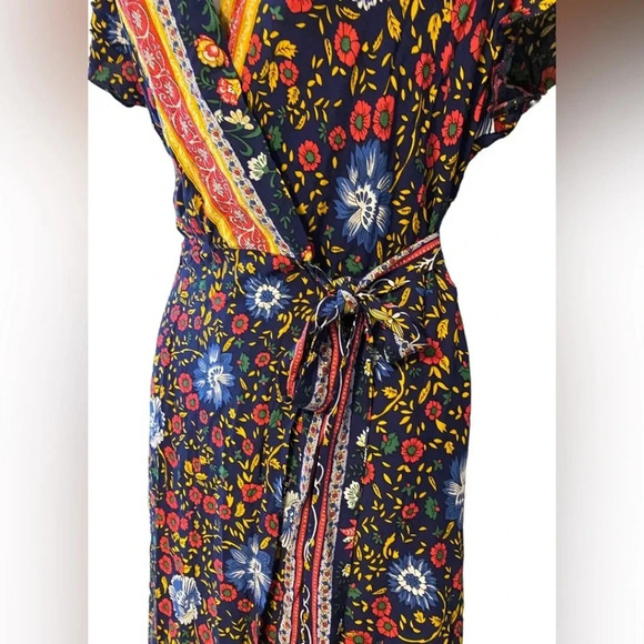 NWT True Wrap Maxi Dress Floral Bohemian - Picture 3 of 10